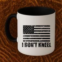 I Dont Kneel Distressed USA Flag Coffee Mug thumb 2