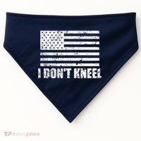 I Dont Kneel Distressed USA Flag USA-Made Doggie Bandana thumb 0