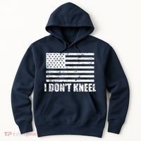 I Dont Kneel Distressed USA Flag Hoodie thumb 0