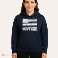 I Dont Kneel Distressed USA Flag Hoodie thumb 5
