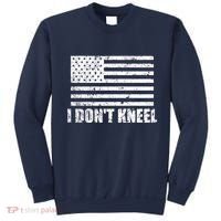 I Dont Kneel Distressed USA Flag Sweatshirt thumb 0