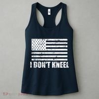 I Dont Kneel Distressed USA Flag Women's Tank Top thumb 3