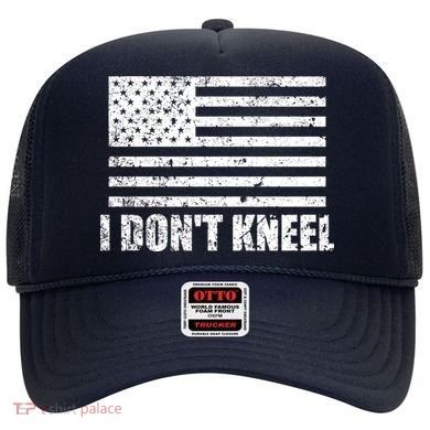 I Dont Kneel Distressed USA Flag Hat