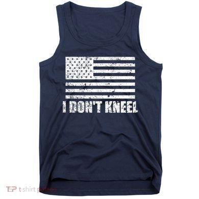 I Dont Kneel Distressed USA Flag Tank Top