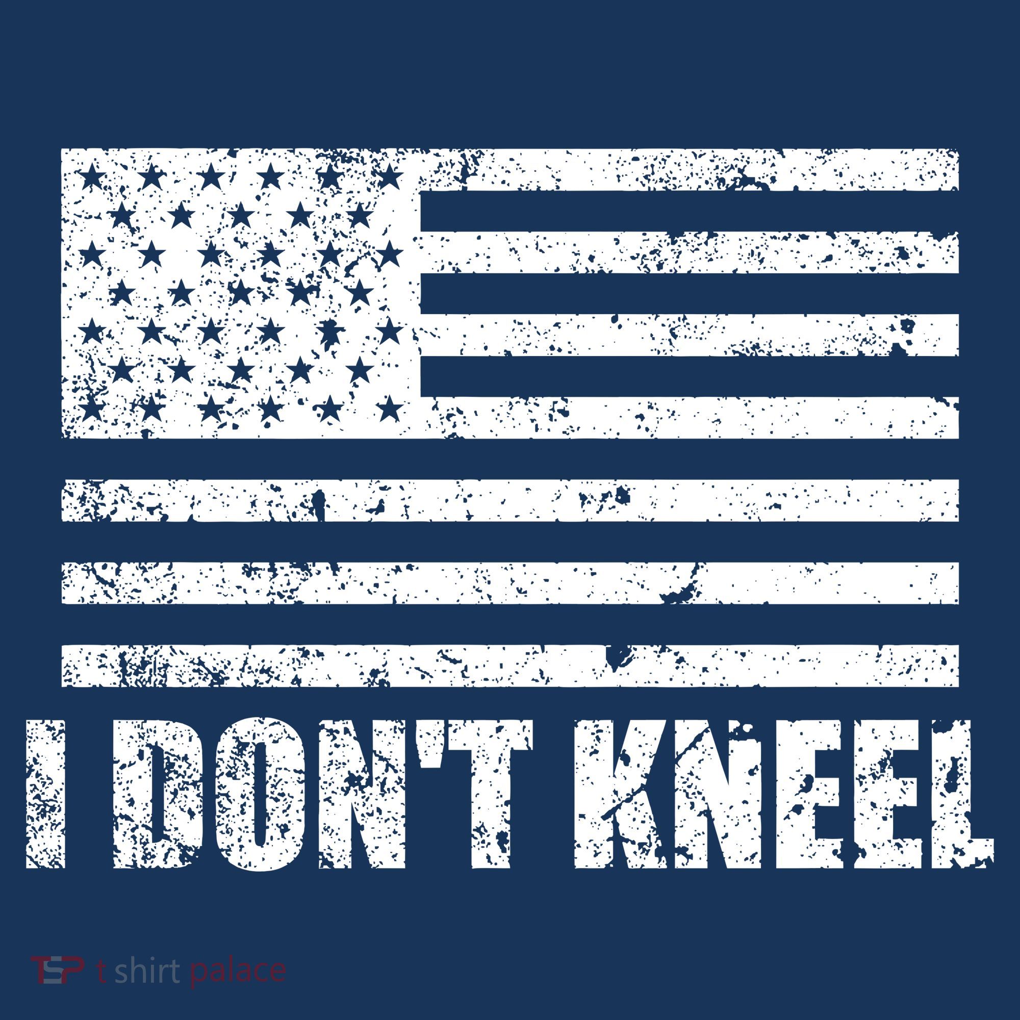 I Dont Kneel Distressed USA Flag Tank Top