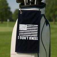 I Dont Kneel Distressed USA Flag Golf Towel thumb 2
