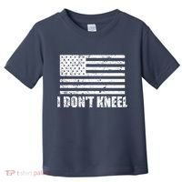 I Dont Kneel Distressed USA Flag Toddler T-Shirt thumb 0
