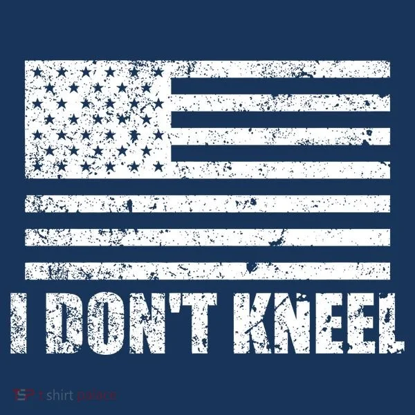 I Dont Kneel Distressed USA Flag Women's T-Shirt