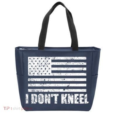 I Dont Kneel Distressed USA Flag Tote Bag