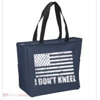 I Dont Kneel Distressed USA Flag Tote Bag thumb 2