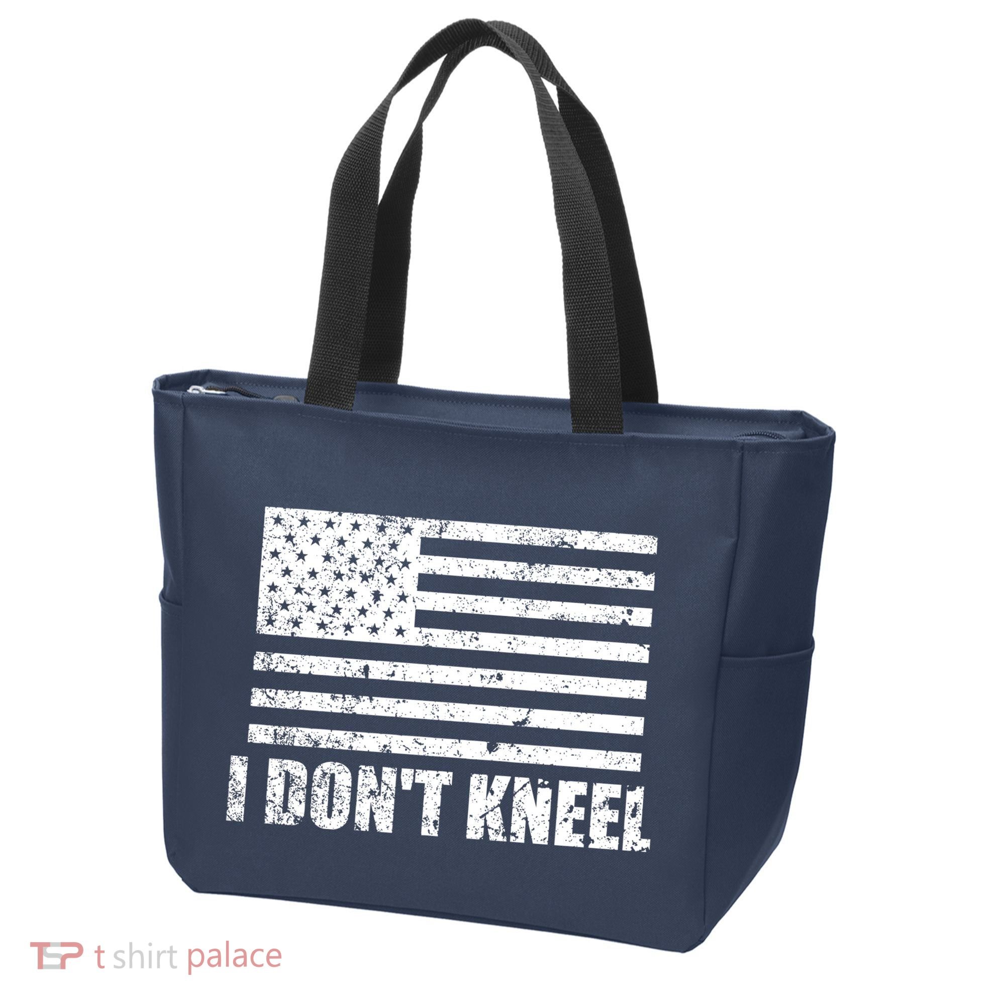 I Dont Kneel Distressed USA Flag Tote Bag