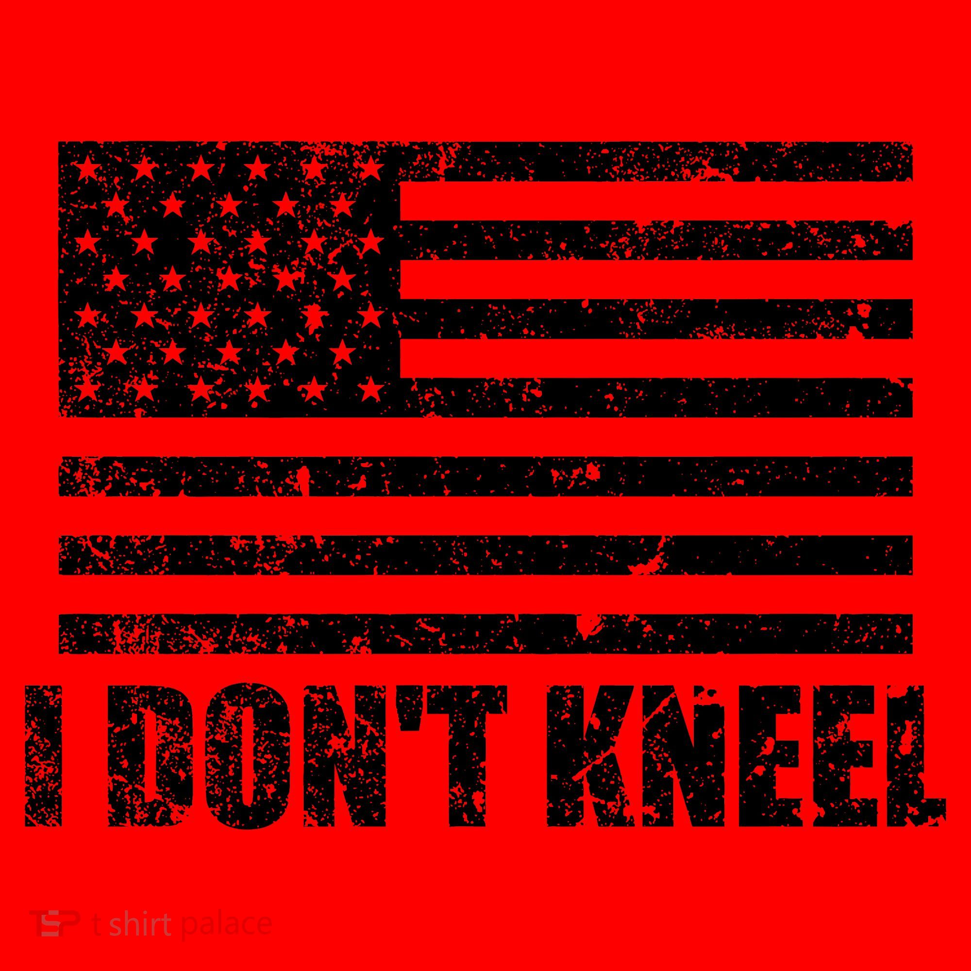 I Dont Kneel Distressed USA Flag Santa Hat
