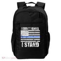 I Dont Kneel I Stand USA Blue Line Flag Backpack thumb 0