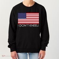 I Don't Kneel USA Flag Women's Sweatshirt thumb 0