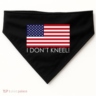 I Don't Kneel USA Flag USA-Made Doggie Bandana