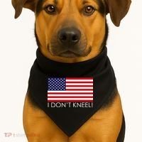 I Don't Kneel USA Flag USA-Made Doggie Bandana thumb 1
