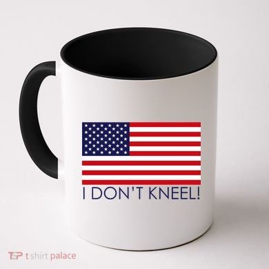 I Don't Kneel USA Flag Coffee Mug