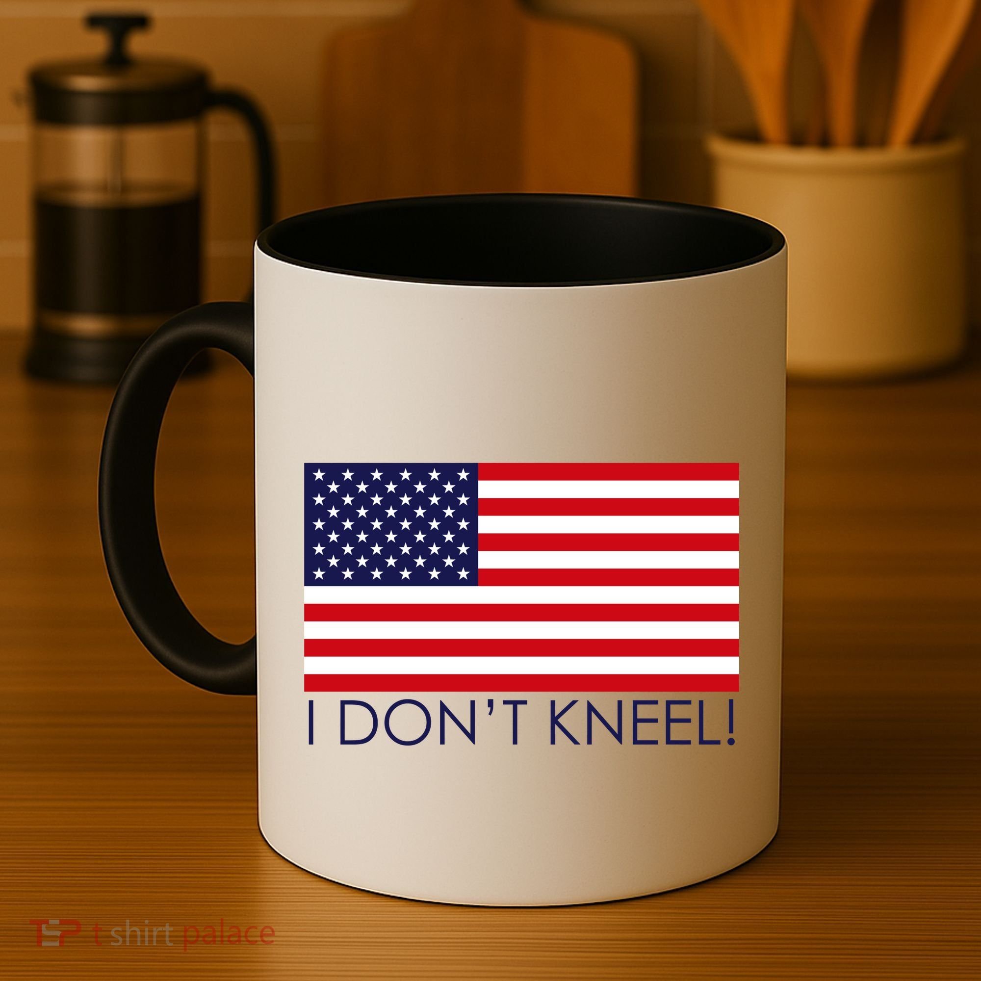 I Don't Kneel USA Flag Coffee Mug