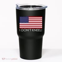 I Don't Kneel USA Flag Tumbler thumb 0