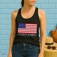 I Don't Kneel USA Flag Women's Tank Top thumb 2