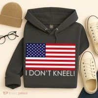 I Don't Kneel USA Flag Hoodie thumb 4