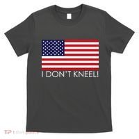 I Don't Kneel USA Flag T-Shirt thumb 0