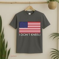 I Don't Kneel USA Flag T-Shirt thumb 2