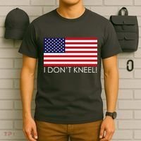 I Don't Kneel USA Flag T-Shirt thumb 6