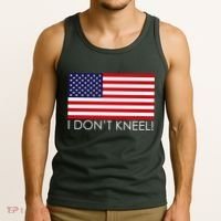 I Don't Kneel USA Flag Tank Top thumb 3