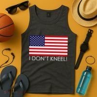 I Don't Kneel USA Flag Tank Top thumb 4