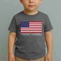 I Don't Kneel USA Flag Toddler T-Shirt thumb 2