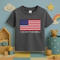 I Don't Kneel USA Flag Toddler T-Shirt thumb 3