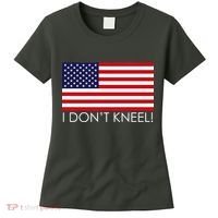 I Don't Kneel USA Flag Women's T-Shirt thumb 0
