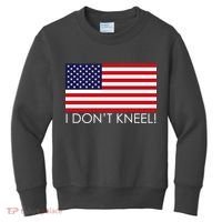 I Don't Kneel USA Flag Kids Sweatshirt thumb 0