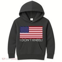 I Don't Kneel USA Flag Kids Hoodie thumb 0