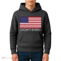I Don't Kneel USA Flag Kids Hoodie thumb 4