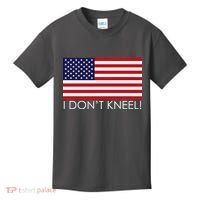 I Don't Kneel USA Flag Kids T-Shirt thumb 0