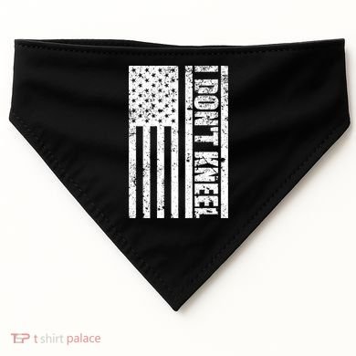I Dont Kneel Vintage USA Flag USA-Made Doggie Bandana