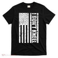 I Dont Kneel Vintage USA Flag T-Shirt thumb 0