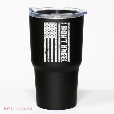 I Dont Kneel Vintage USA Flag Tumbler