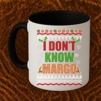 I Don't Know Margo Ugly Christmas Coffee Mug thumb 2