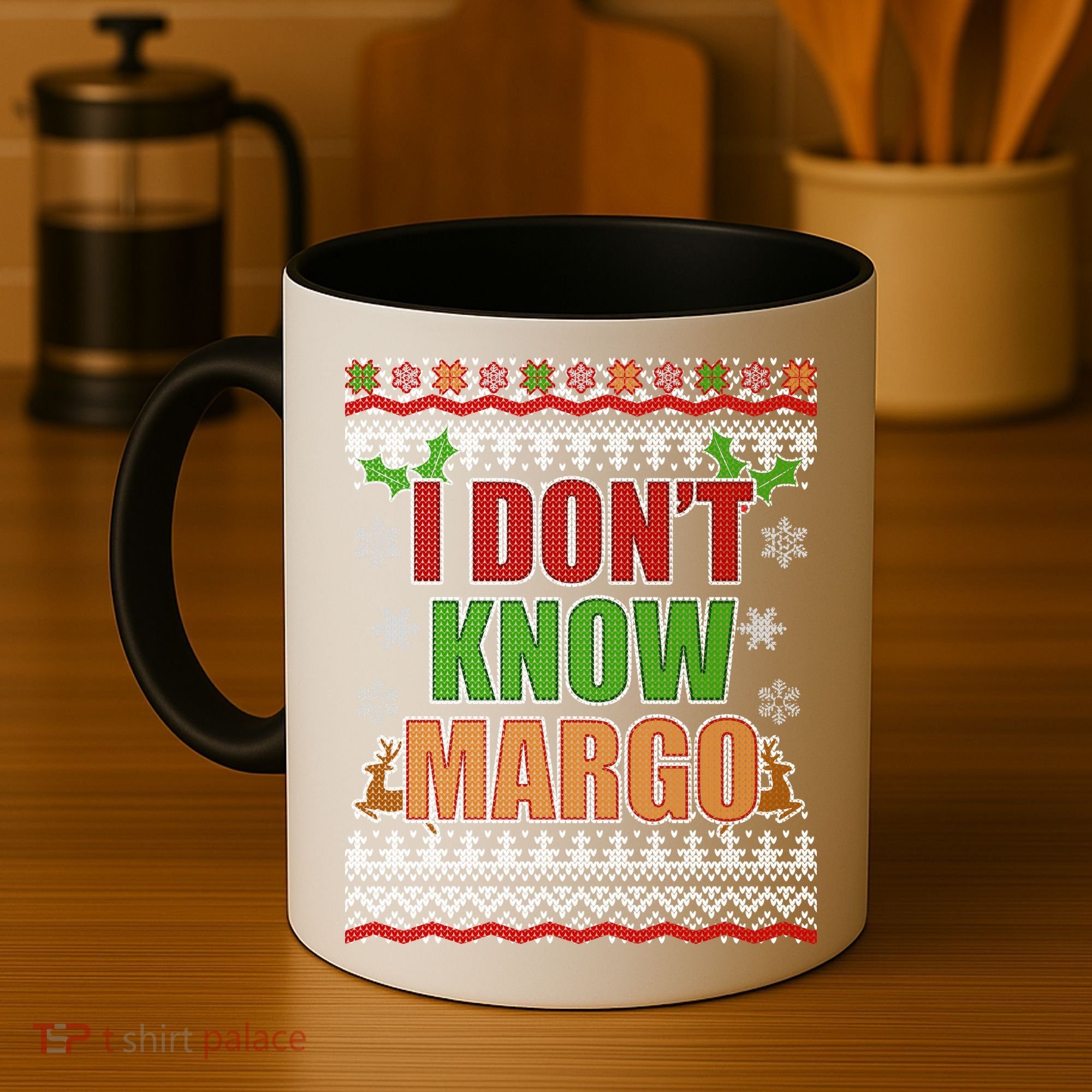I Don't Know Margo Ugly Christmas Coffee Mug