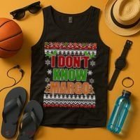 I Don't Know Margo Ugly Christmas Tank Top thumb 4