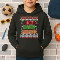 I Don't Know Margo Ugly Christmas Kids Hoodie thumb 2