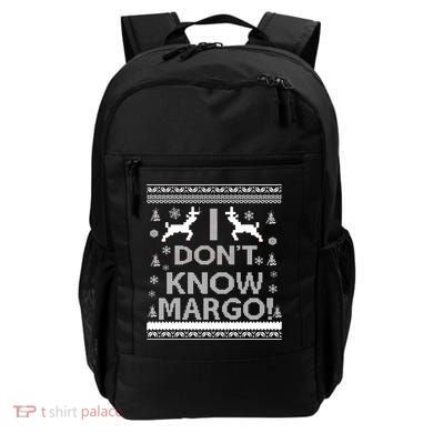 I Don't Know Margo Ugly Christmas Sweater Funny Backpack