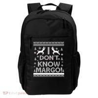 I Don't Know Margo Ugly Christmas Sweater Funny Backpack thumb 0