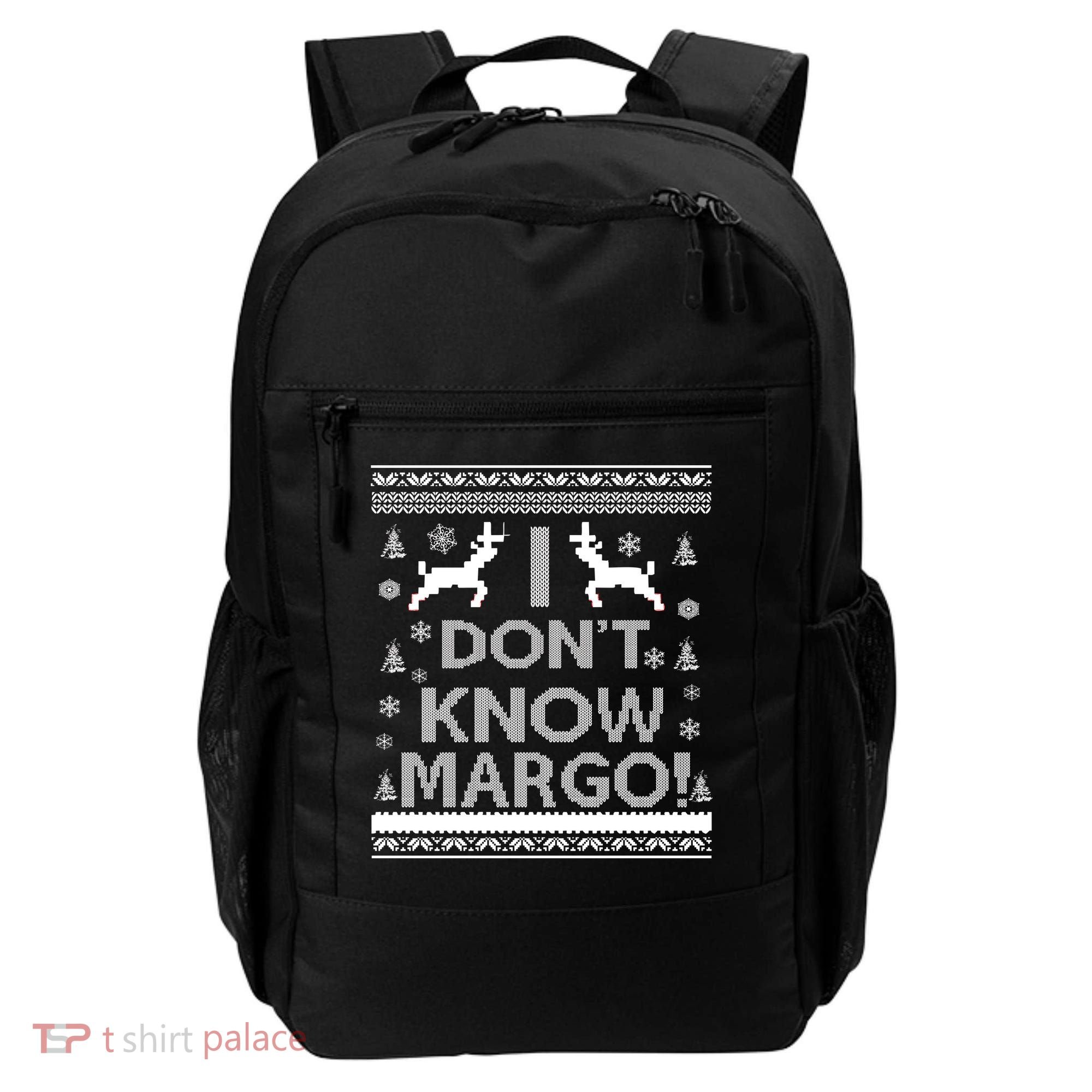 I Don't Know Margo Ugly Christmas Sweater Funny Backpack
