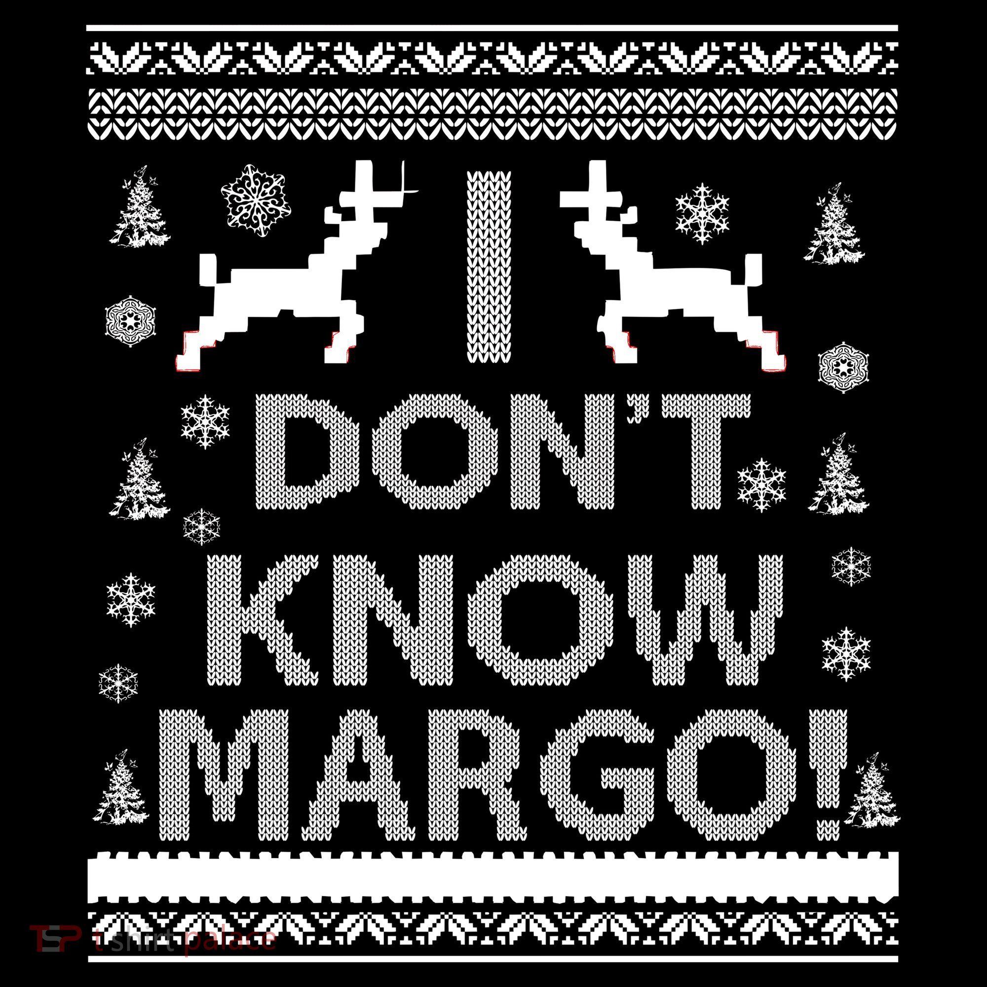 I Don't Know Margo Ugly Christmas Sweater Funny Backpack