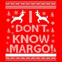I Don't Know Margo Ugly Christmas Sweater Funny USA-Made Doggie Bandana thumb 2