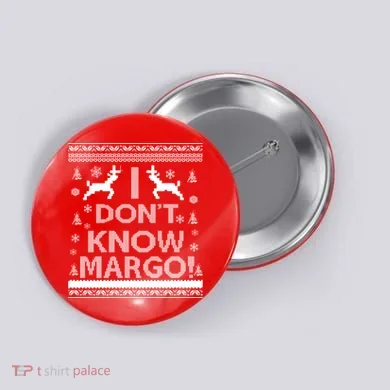 I Don't Know Margo Ugly Christmas Sweater Funny Button